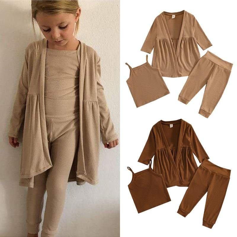 3 Piece Long Sleeve Cardigan Set - Image 3