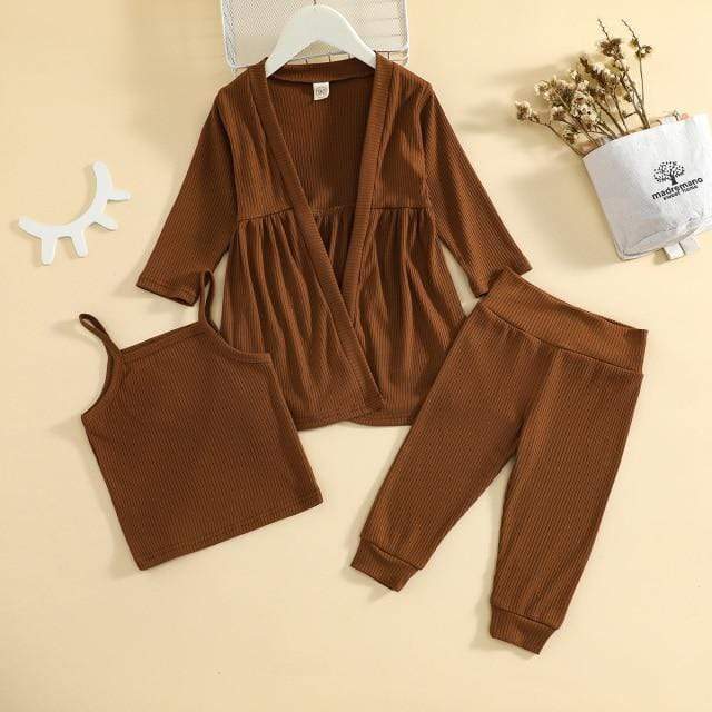 3 Piece Long Sleeve Cardigan Set - Image 4