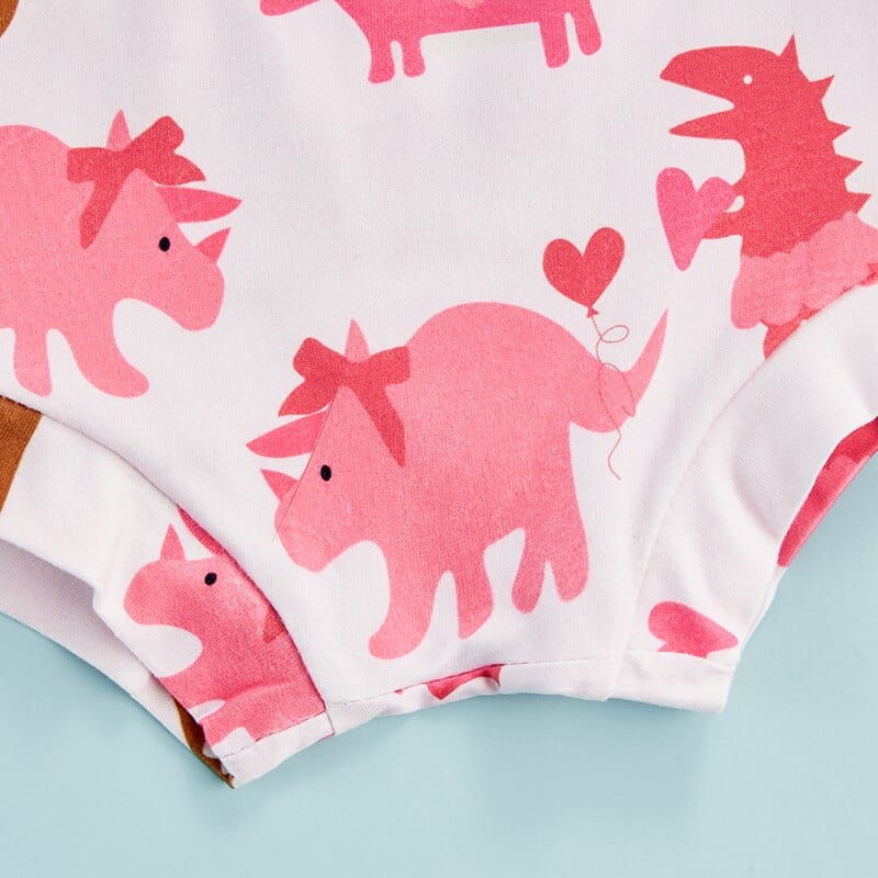 Baby Girl Dinosaur Tee and Shorts Set - Image 5