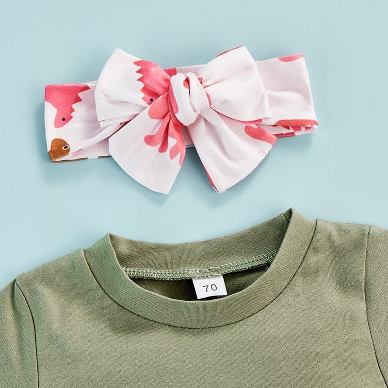 Baby Girl Dinosaur Tee and Shorts Set - Image 6