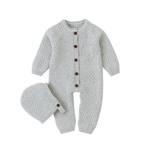 Baby Knitted Romper with Hat - Image 5