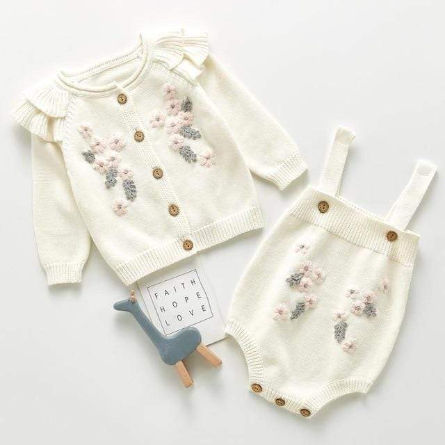Baby Knitted Sweater Romper Set - Image 5