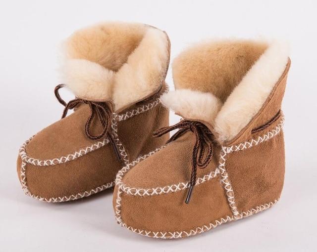 Baby Leather Fur Boots - Image 3
