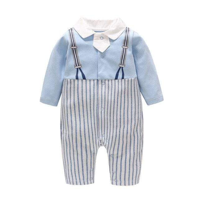 Blue Long Sleeves Jumpsuit - Image 3