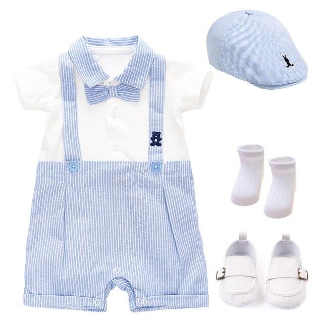 Blue Striped Baby Outfit - Image 3
