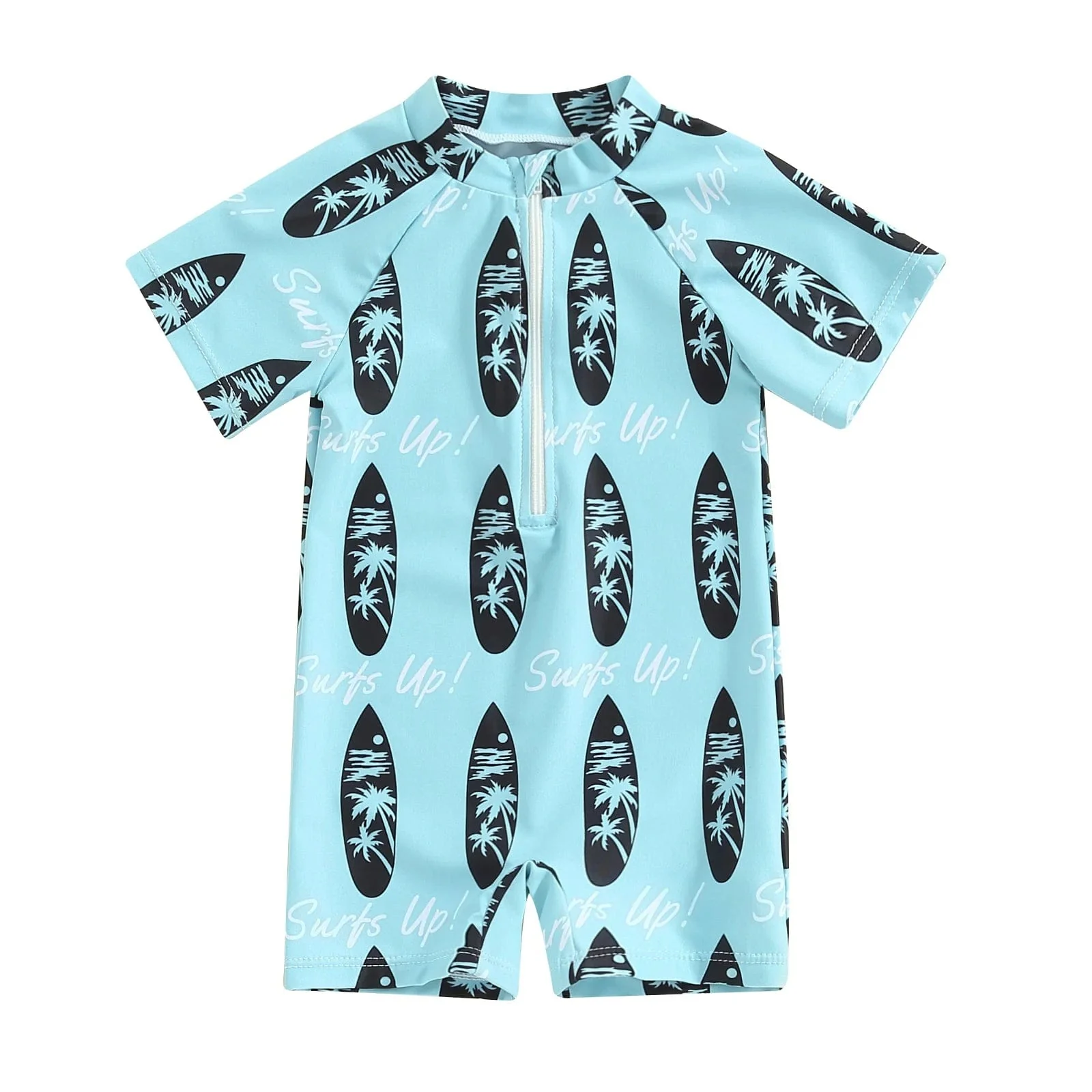 Boy Cartoon Print Rash Guard Swimsuit - Image 4
