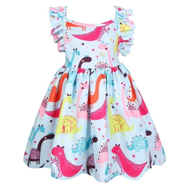 Cartoon Dinosaur Print Dress - Image 10