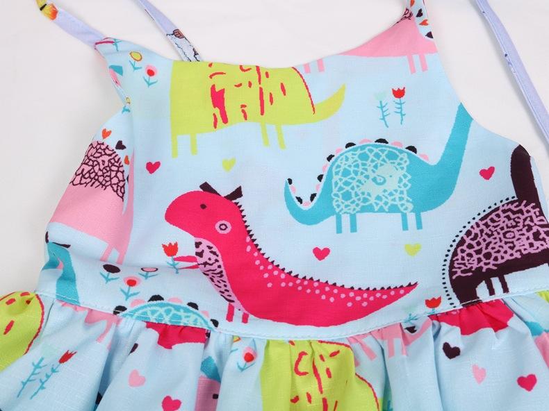 Cartoon Dinosaur Print Dress - Image 13