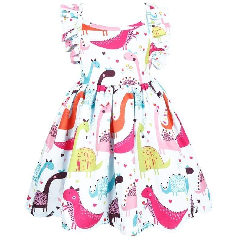 Cartoon Dinosaur Print Dress - Image 15