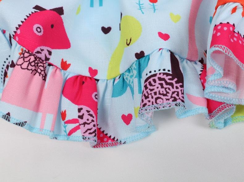 Cartoon Dinosaur Print Dress - Image 16