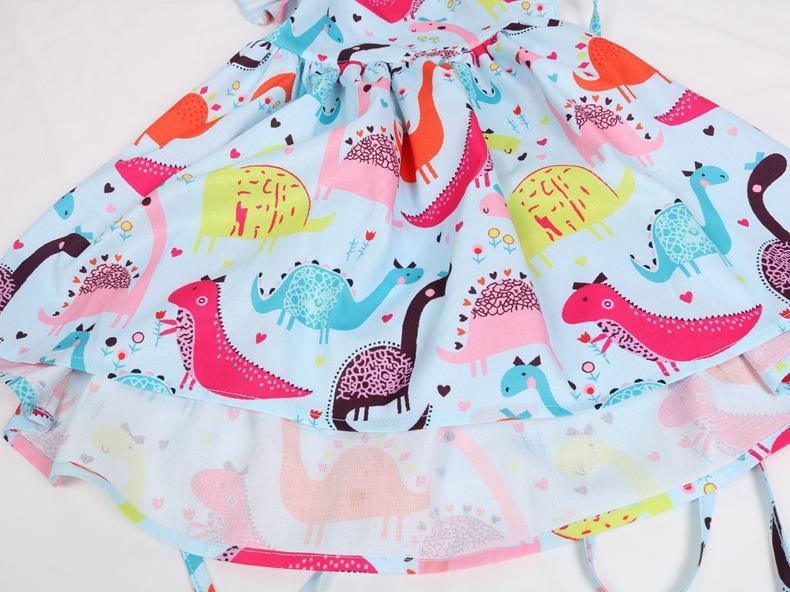 Cartoon Dinosaur Print Dress - Image 4