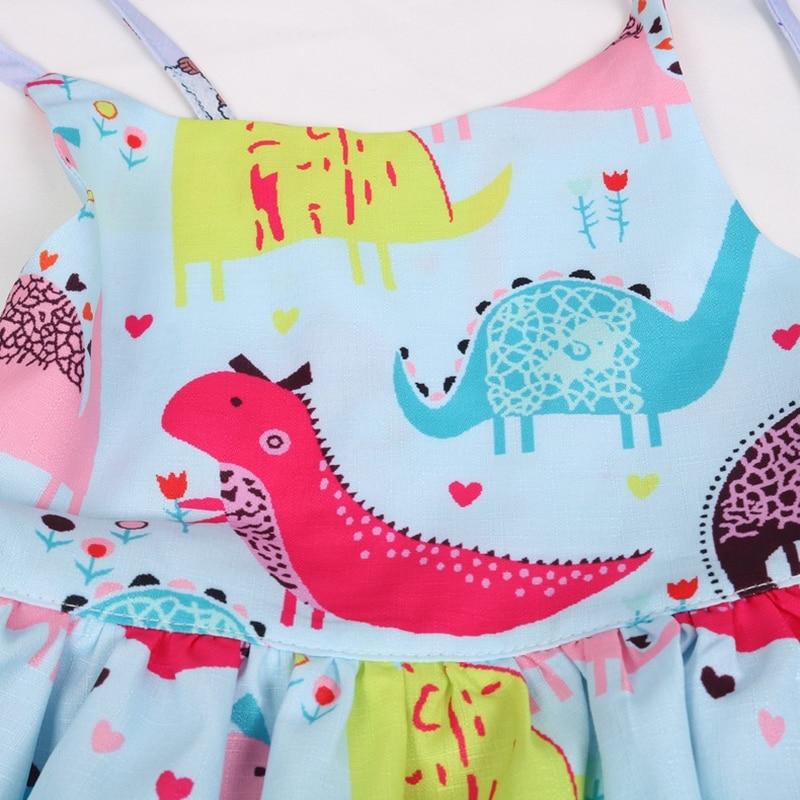 Cartoon Dinosaur Print Dress - Image 8
