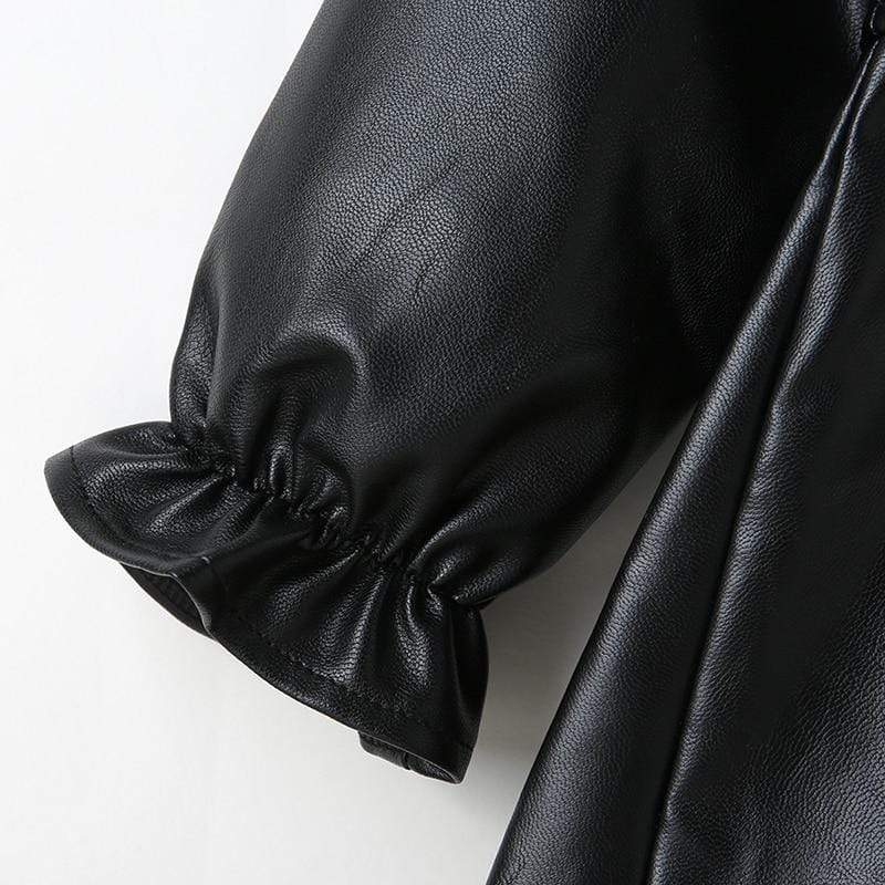 Fashionable Faux Leather Jacket - Image 8