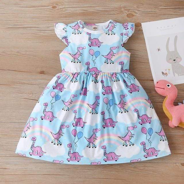 Girls Dinosaur  Dress - Image 10