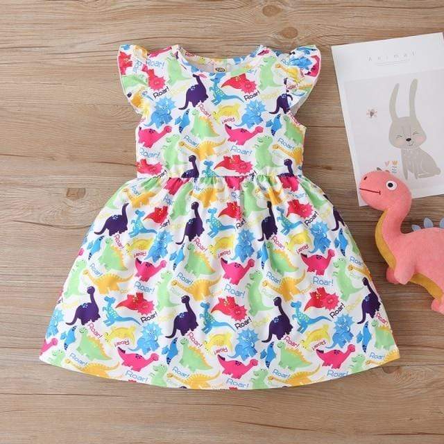 Girls Dinosaur  Dress - Image 12