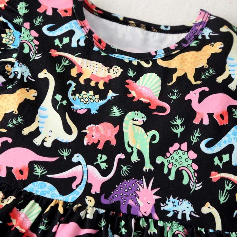 Girls Dinosaur  Dress - Image 16