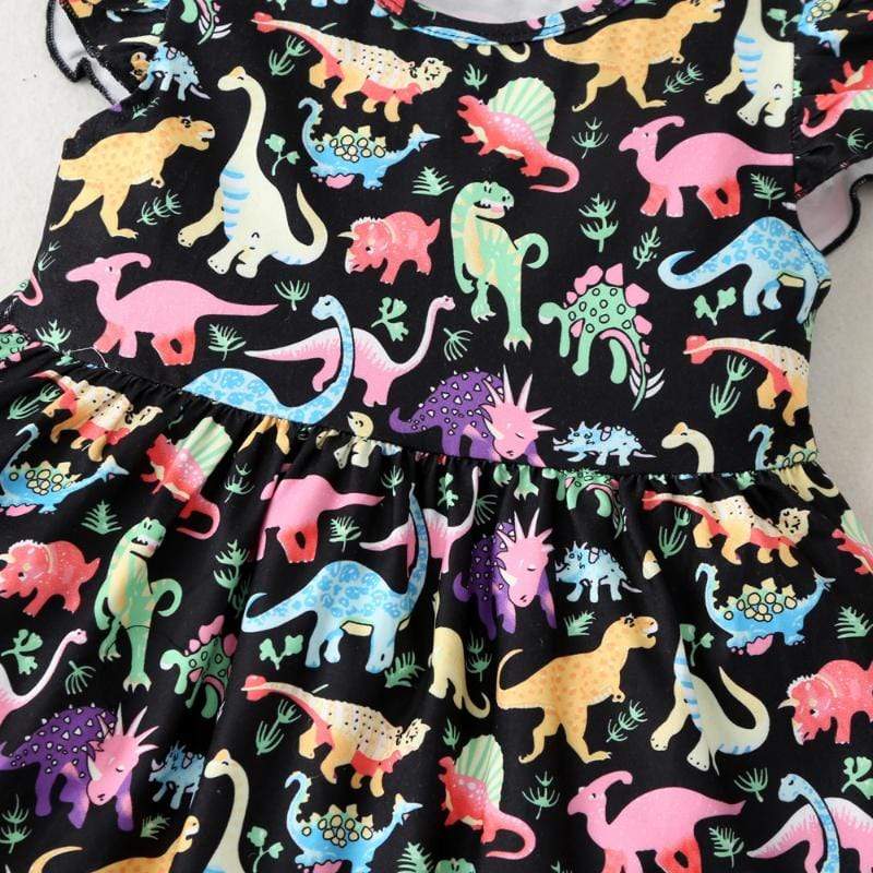 Girls Dinosaur  Dress - Image 6