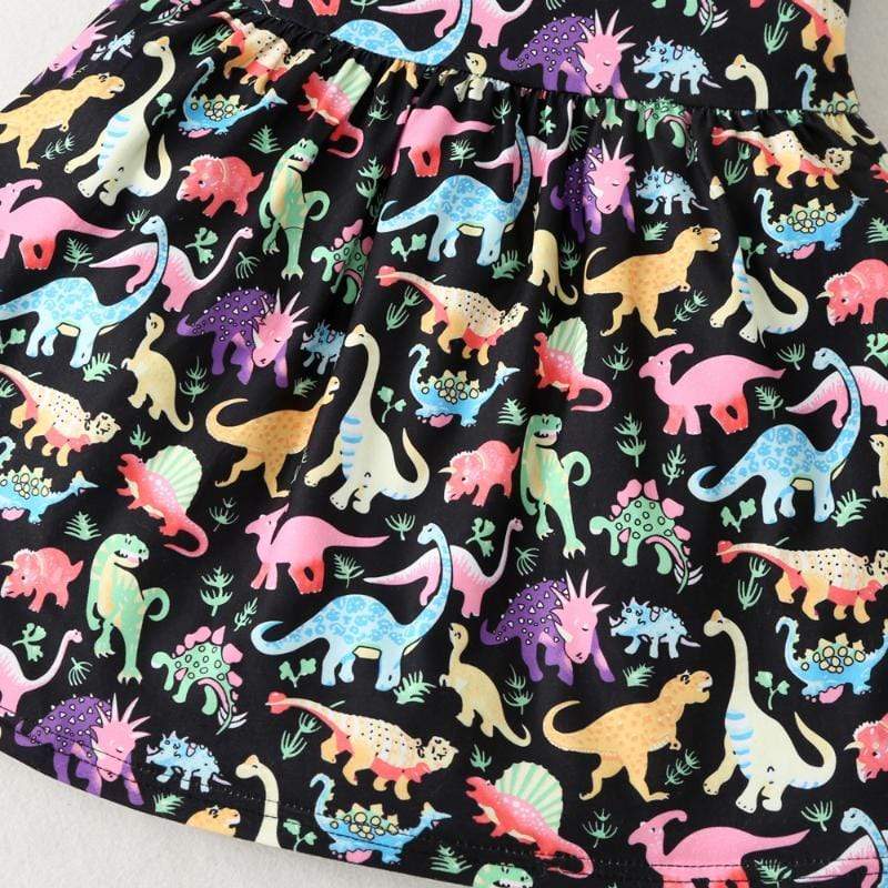 Girls Dinosaur  Dress - Image 7