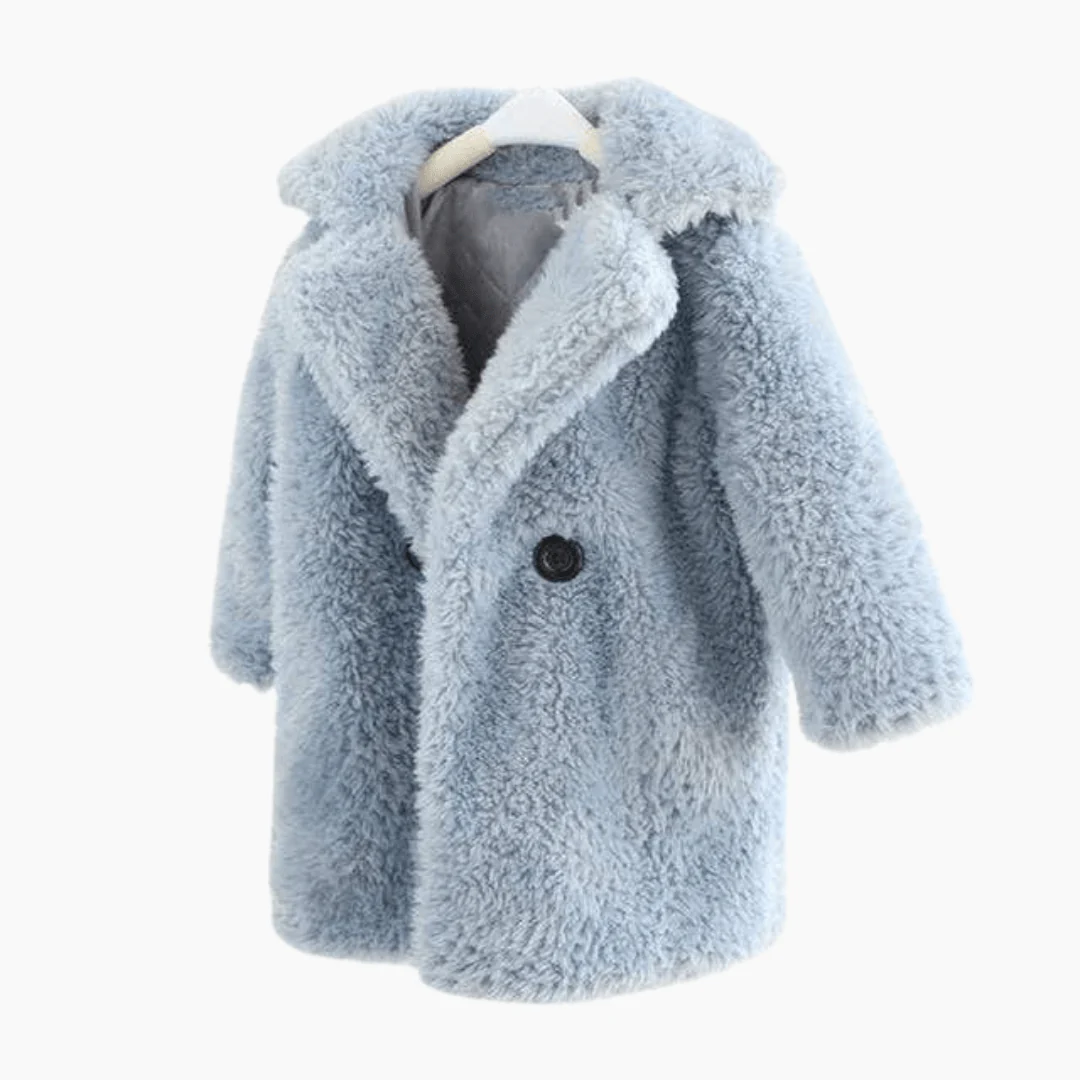 Girls Faux Fur Coat - Image 3