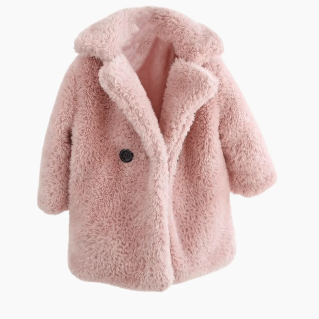 Girls Faux Fur Coat - Image 4