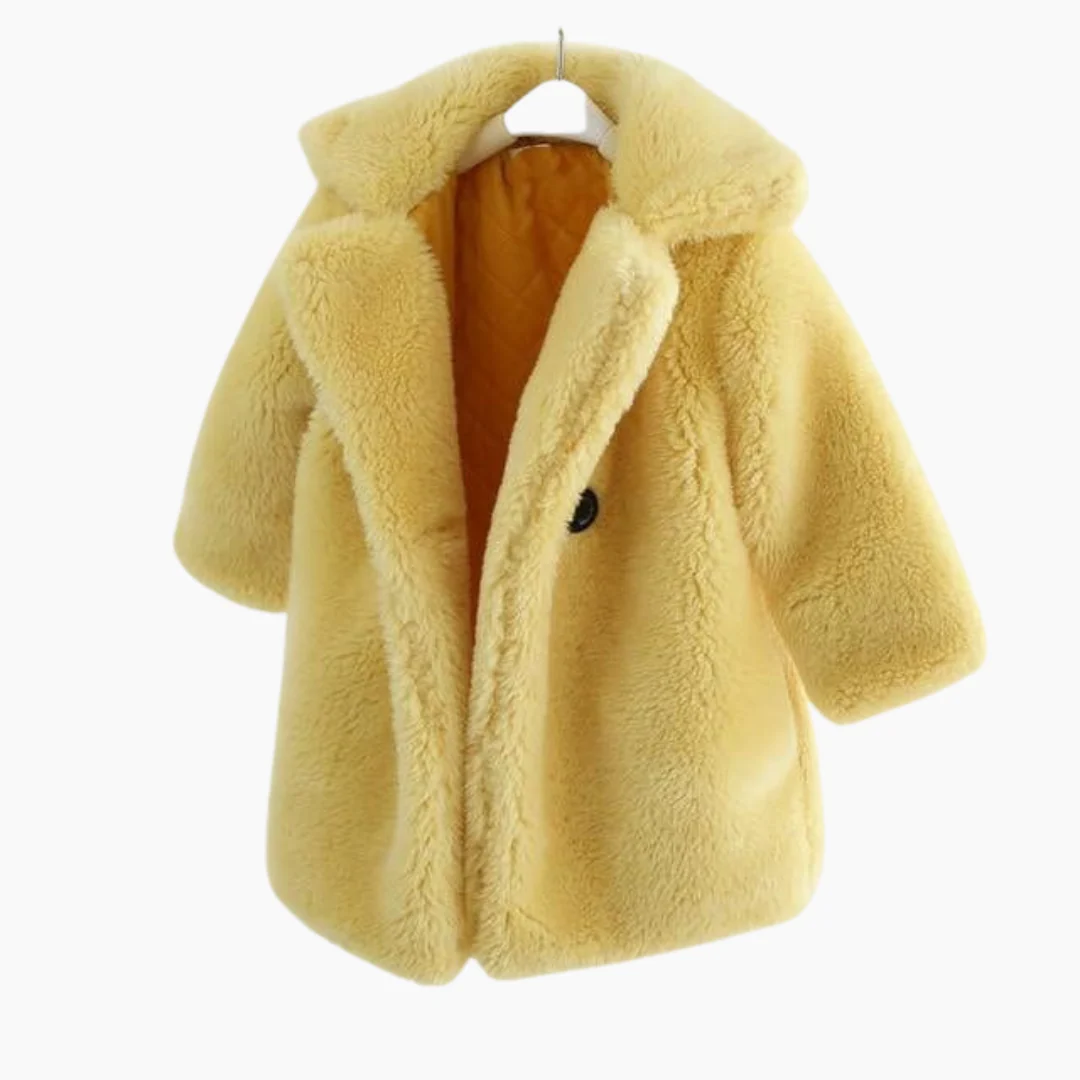 Girls Faux Fur Coat - Image 5