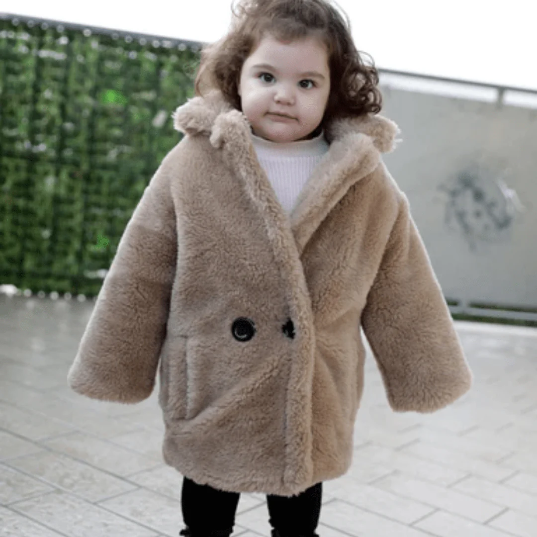 Girls Faux Fur Coat - Image 9