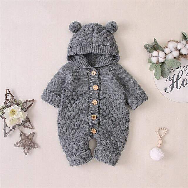 Hooded Knitted Romper - Image 6