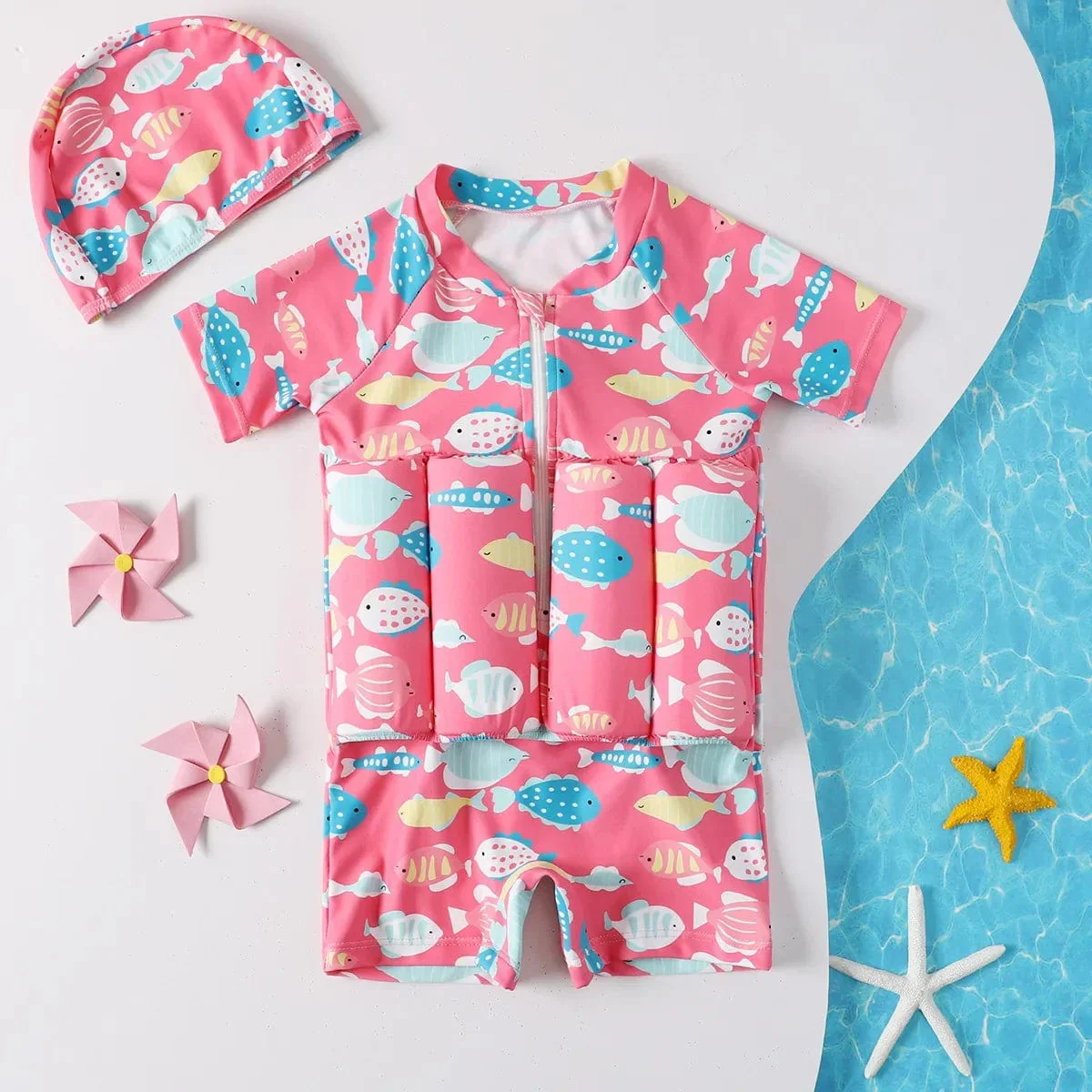 One-Piece Floatable Kids Swimsuit - Image 14