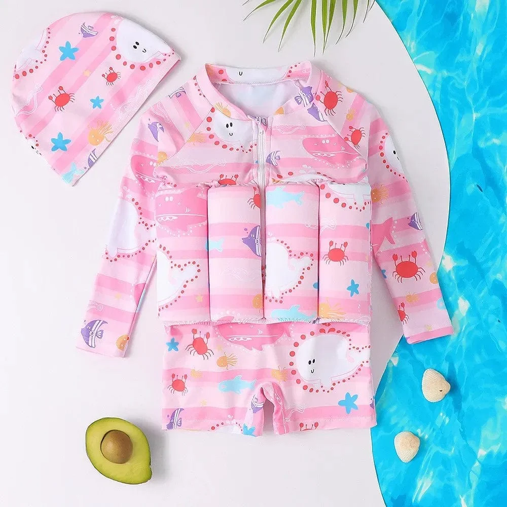 One-Piece Floatable Kids Swimsuit - Image 8