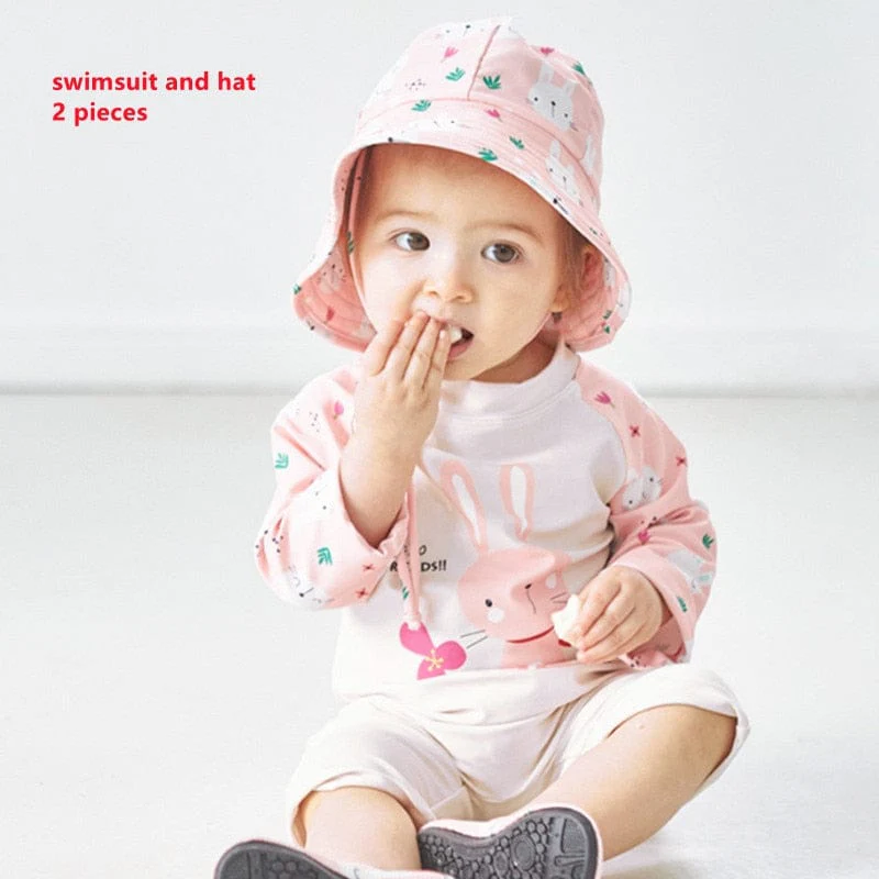 One Piece Long Sleeve Swimsuit For Kids - Image 16