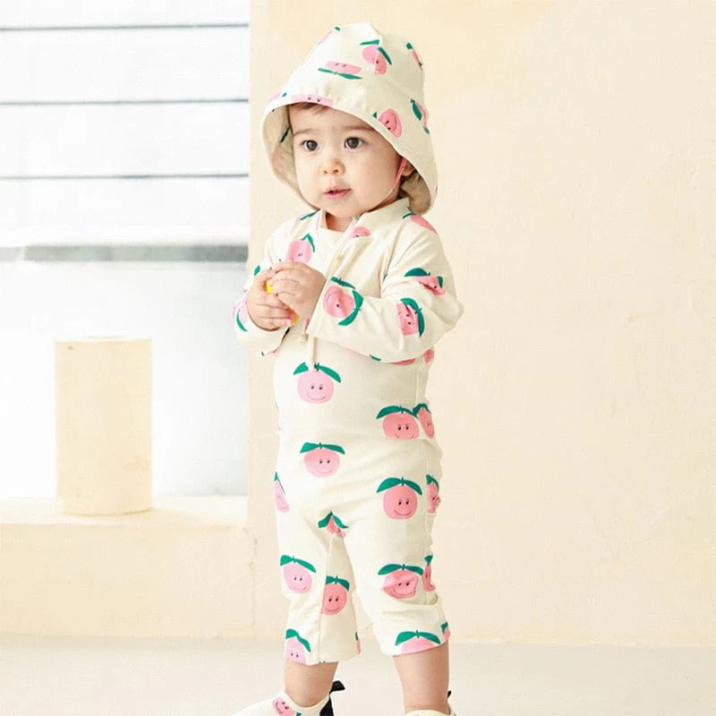 One Piece Long Sleeve Swimsuit For Kids - Image 21