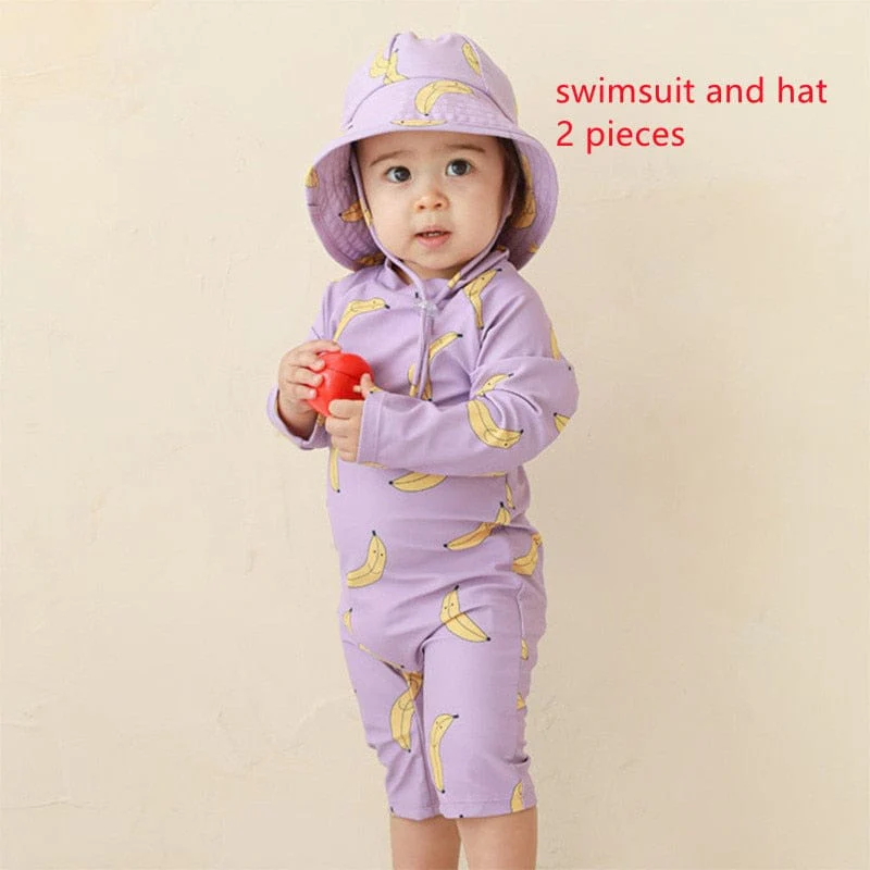 One Piece Long Sleeve Swimsuit For Kids - Image 8