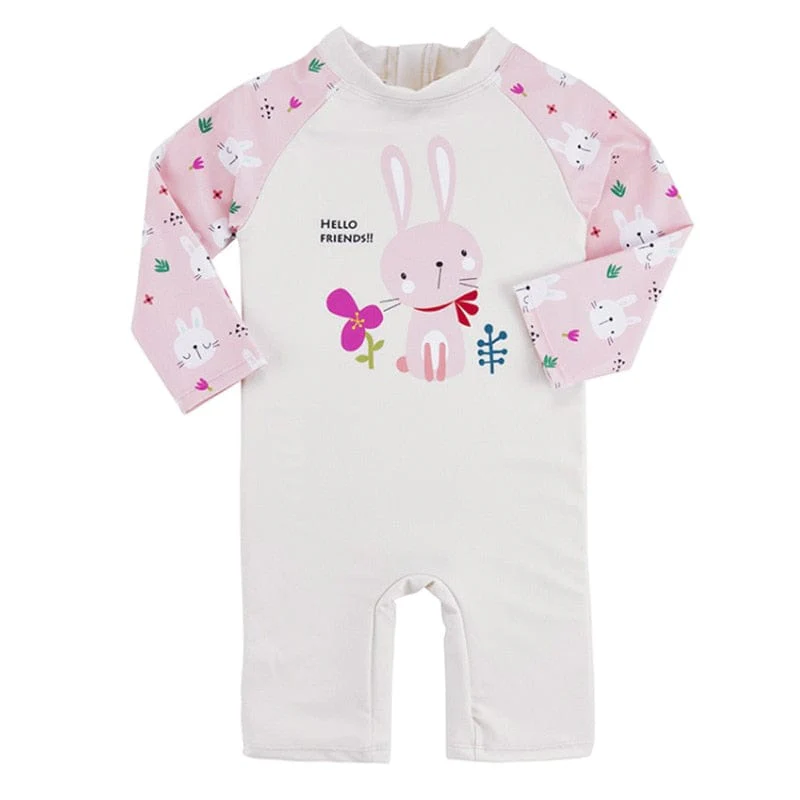 One Piece Long Sleeve Swimsuit For Kids - Image 9