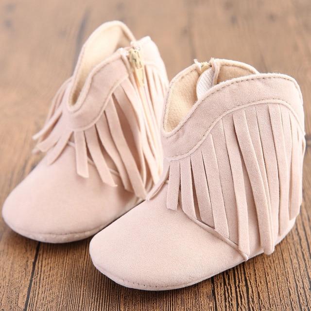 Solid Fringe Baby Shoes - Image 3