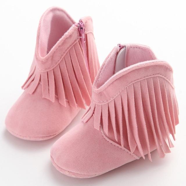 Solid Fringe Baby Shoes - Image 5