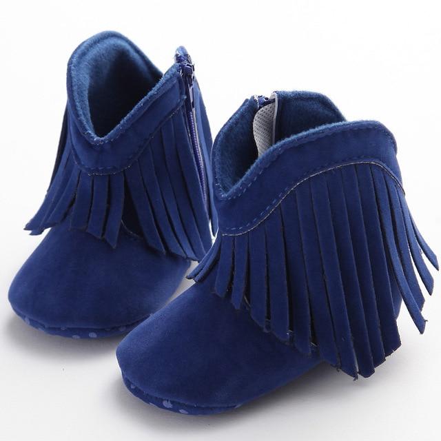 Solid Fringe Baby Shoes - Image 6