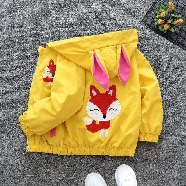 Toddler Girl Cartoon Print Windbreaker Jacket - Image 6