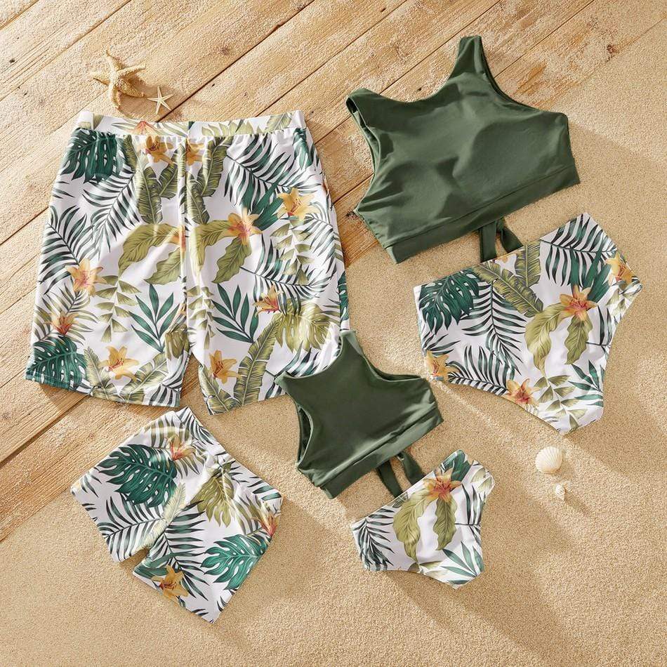 Tropical Print Family Matching Swimsuit - Image 3