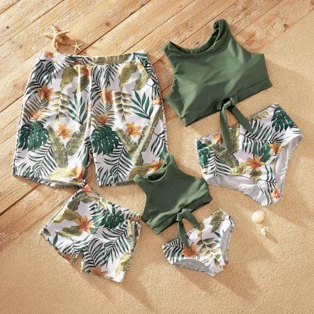 Tropical Print Family Matching Swimsuit - Image 4