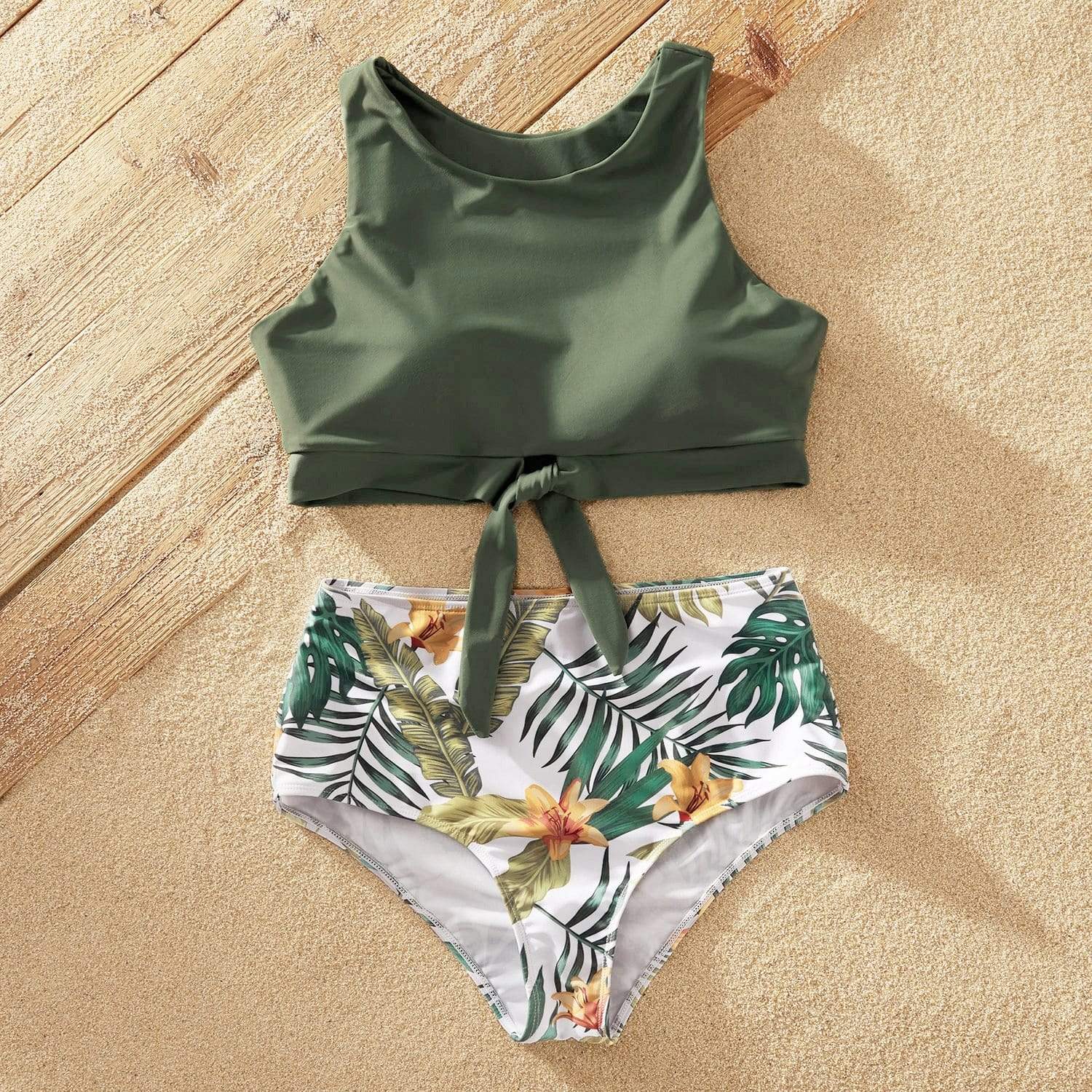 Tropical Print Family Matching Swimsuit - Image 8